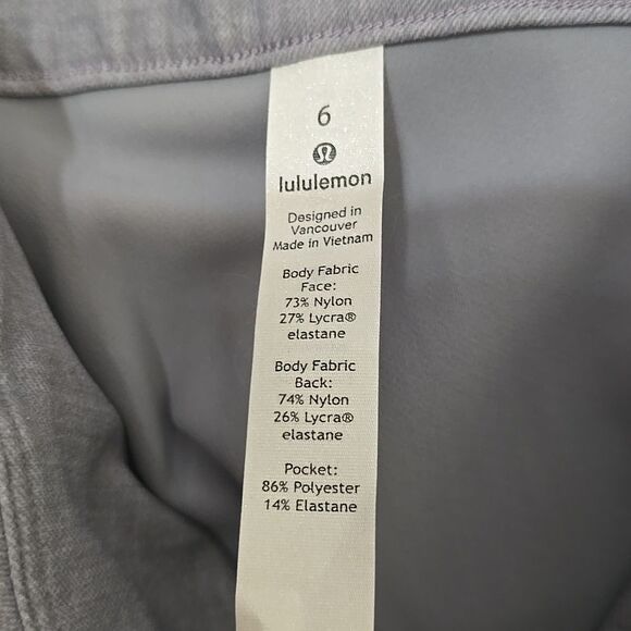 Lululemon Here to There high rise  pant tights light grey trousers size 6 - Picture 7 of 9
